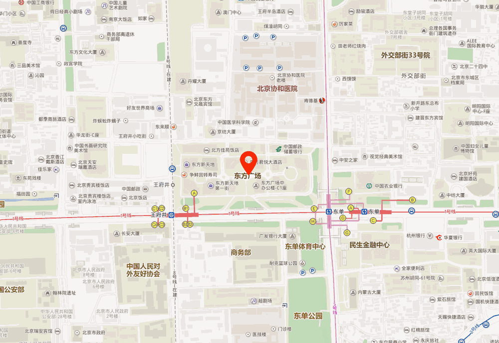 北京东方广场位置地图